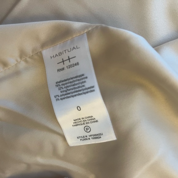 HABITUAL Champagne Natural Beige BlazerVelvet 3/4 Sleeve Jacket New NWT - Picture 10 of 13